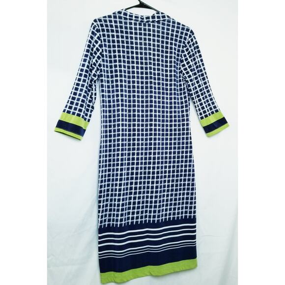 Mlle Gabrielle Career Casual Sheath Multicolor Knee Length Dress 3/4 Sleeve Sz M - Picture 3 of 9